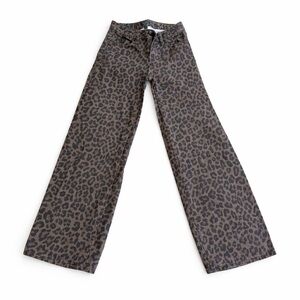 Wild Fable Leopard Print Baggy Wide Leg Jeans Y2K Low Rise Size 00R